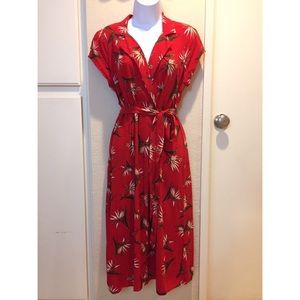 F21 Red Wrap Dress
